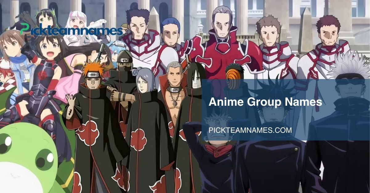 anime group names