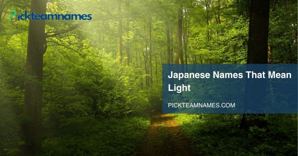 Japanese Names That Mean Light